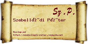 Szebellédi Péter névjegykártya